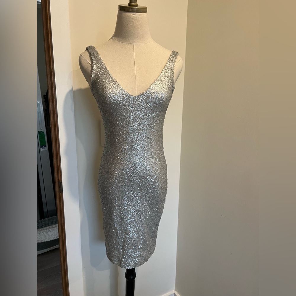 Silver Sequin Dress by Aqua